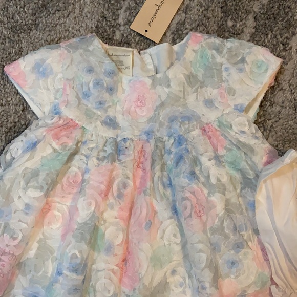 Baby Girl’s Floral Motif Fancy Dress, 24M - Picture 2 of 3